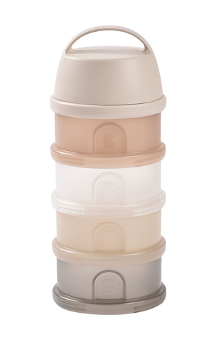 BEABA Pojemniki na mleko w proszku 4 komory przeźroczyste clay