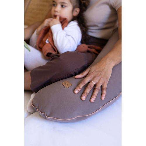 Beaba Ergonomiczna poduszka rogal dla kobiet w ciąży i karmiących Big Flopsy ™ French Terry Cacao