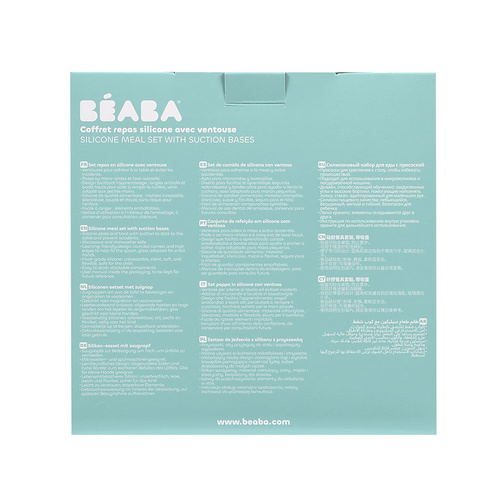 Beaba Komplet naczyń z silikonu z przyssawką Cotton candy (stary indeks: 913429)