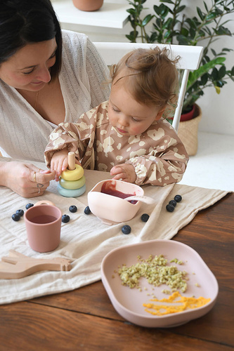 Beaba Komplet naczyń z silikonu z przyssawką Cotton candy (stary indeks: 913429)