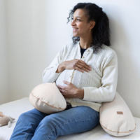 Beaba Ergonomiczna poduszka rogal dla kobiet w ciąży i karmiących Big Flopsy ™ French Terry Clay