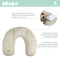 Beaba Poduszka z termoforem 2w1 Little warmy Jersey Heather clay
