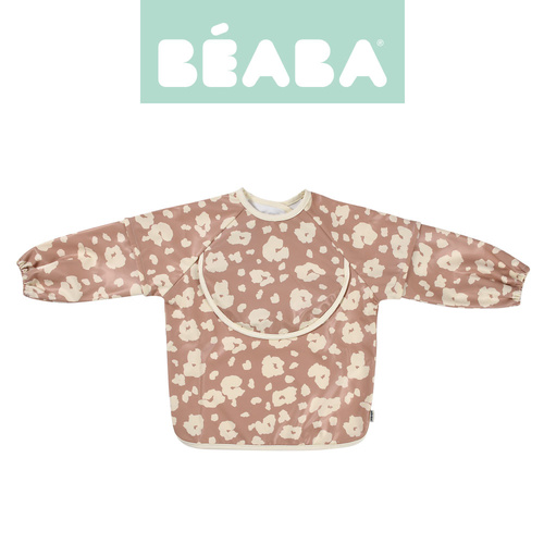 Beaba Śliniak 2w1 z odpinanym długim rękawem Savannah bloom