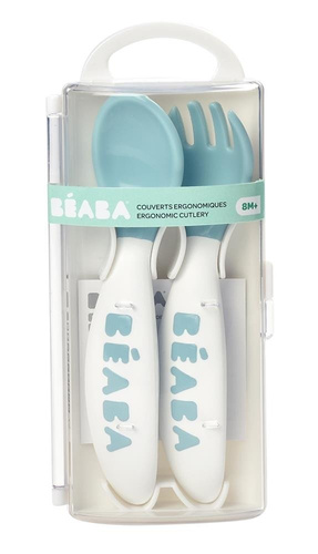 Beaba Sztućce plastikowe w etui blue