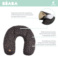 Beaba Poduszka z termoforem z pestek lnu 2w1 Little warmy Jersey Leopard