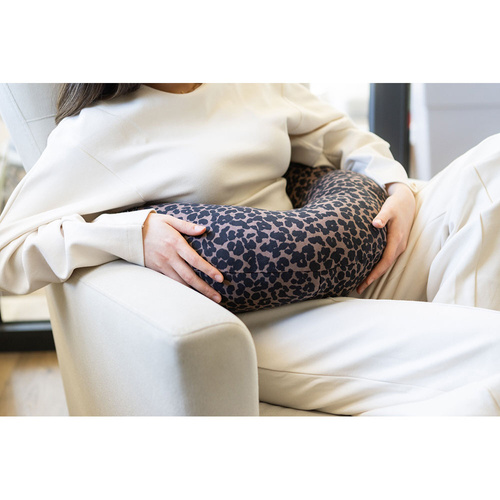 Beaba Poduszka z termoforem z pestek lnu 2w1 Little warmy Jersey Leopard