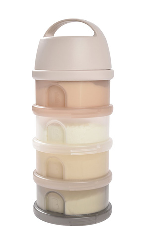 BEABA Pojemniki na mleko w proszku 4 komory przeźroczyste clay