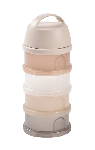 BEABA Pojemniki na mleko w proszku 4 komory przeźroczyste clay