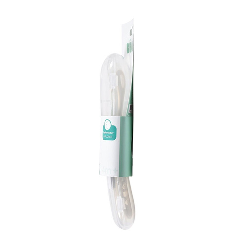 BEABA Zestaw 2 łyżeczek silikonowych w podróżnym etui 4 m+ Clay / Misty green (stary indeks: 913552)