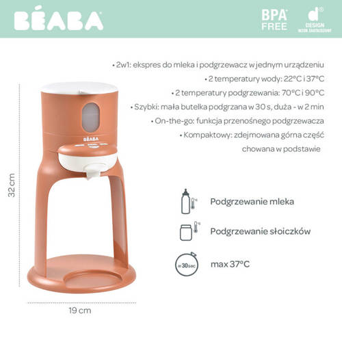 Beaba Bib'expresso® Ekspres do mleka 2w1 Terracota LIMITED EDITION