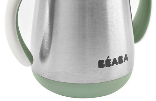 Beaba Bidon niekapek ze słomką termiczny 250 ml Sage green
