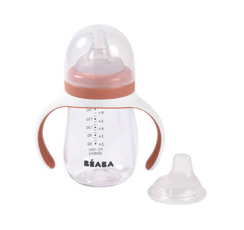 Beaba Butelka treningowa 2 w 1 tritanowa 210 ml Terracotta