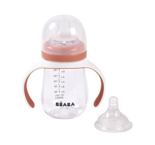 Beaba Butelka treningowa 2 w 1 tritanowa 210 ml Terracotta