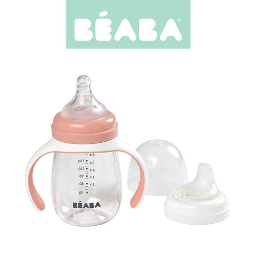 Beaba Butelka treningowa 2 w 1 tritanowa 210 ml old pink