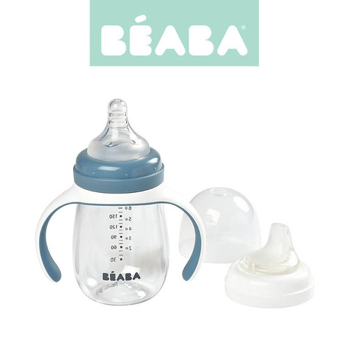 Beaba Butelka treningowa 2 w 1 tritanowa 210 ml windy blue