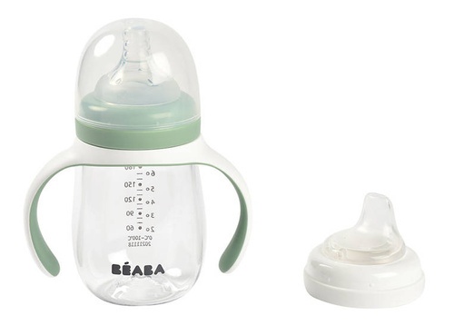 Beaba Butelka treningowa 2w1 tritanowa 210 ml Sage green