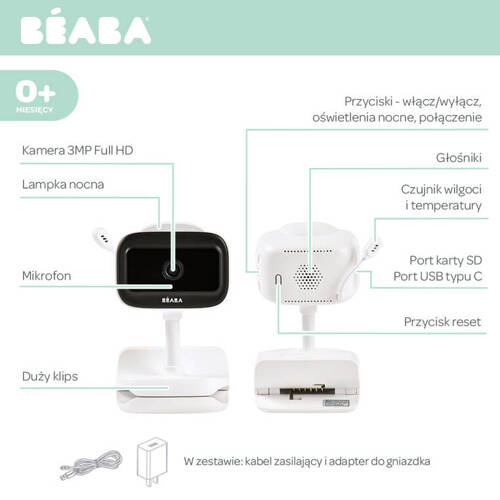 Beaba Niania elektroniczna video ZEN Nomad White