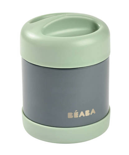 Beaba Pojemnik-termos obiadowy ze stali nierdzewnej z hermetycznym zamknięciem 300 ml Mineral grey/Sage green
