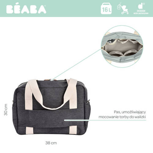 Beaba Torba dla mamy Paris Dark heather grey